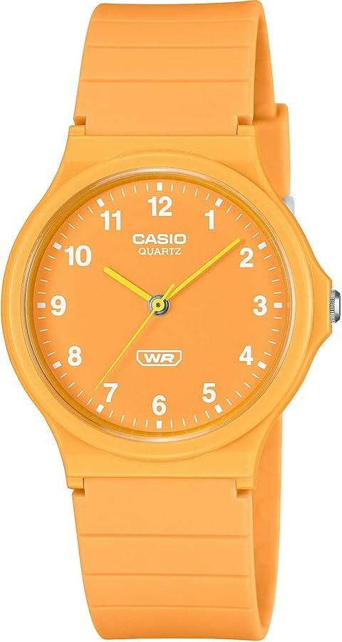Amazon | Casio Timeless Collection 腕時計 MQ-24B-9BEF, オレンジ