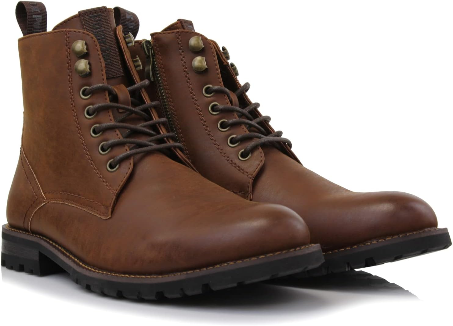 Polar Fox Men's Classic Lace-up Work Boots | Casual Work & Combat Style Ankle Boots - Image 8
