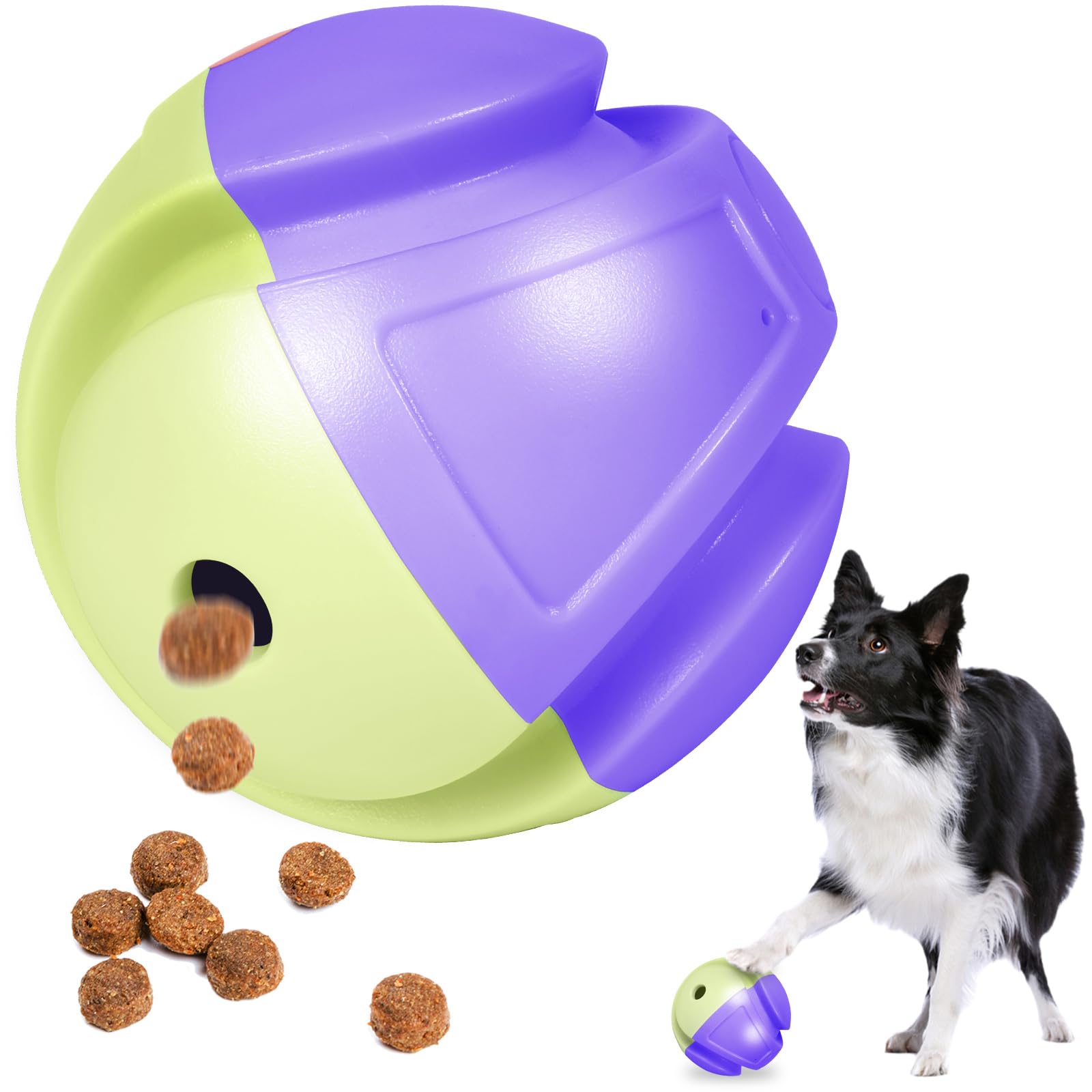 Giggle Ball Interactive Dog Toy Giggling Sounds When Rolled or Shaken ABS Dogs Puzzles Feeder Slow Feeding for