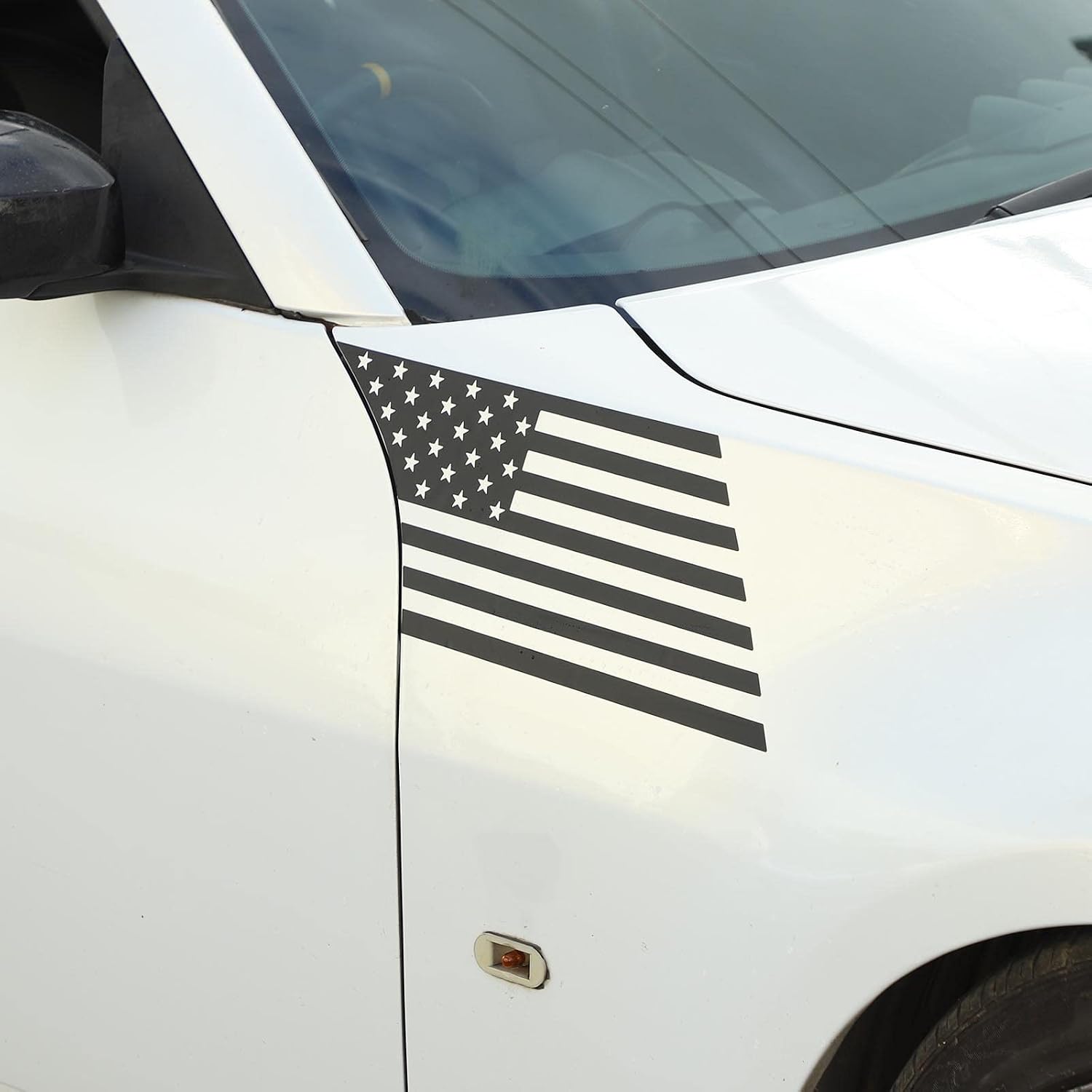 Rear Window Plate American Flag Decals,for Nissan 350Z 2003 2004 2005 2006 Front Engine Sticker,American Flag Sticker,Car Body Sticker,Rear Fender Sticker,Front Fender Sticker (Front Fender Sticker)