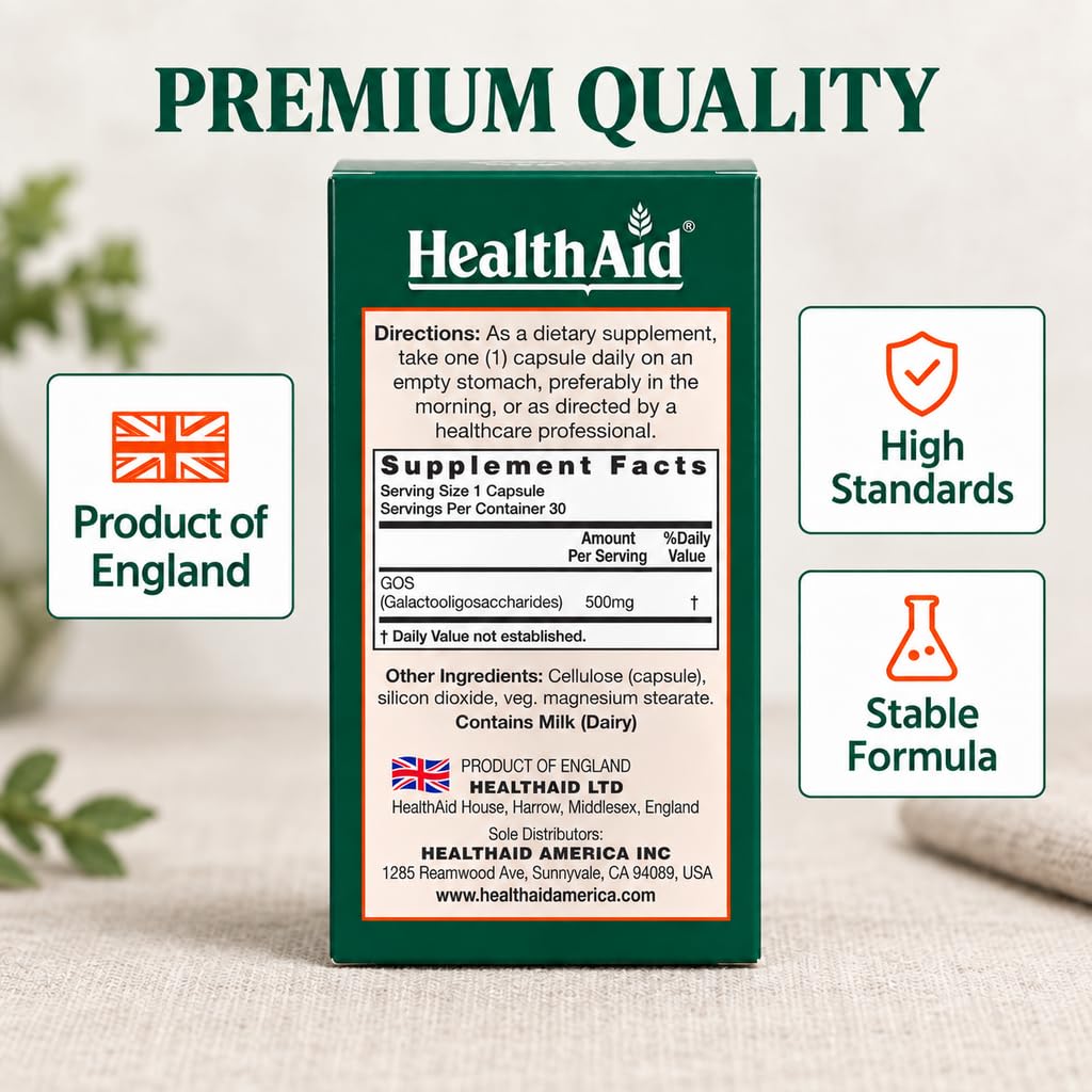 HealthAid GOSPrebio, Prebiotic Fiber, Once Daily, 30ct, Helps Proliferation of Beneficial Bacteria in the Gut, Galactooligosaccharides — Amazon image 7