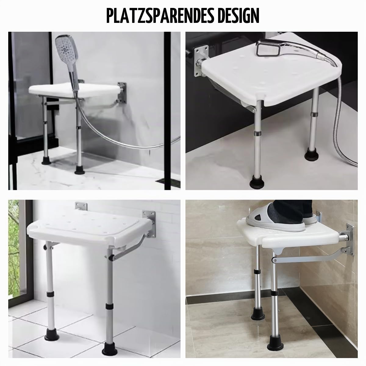 JAOGAUS Duschklappsitz für Wandmontage