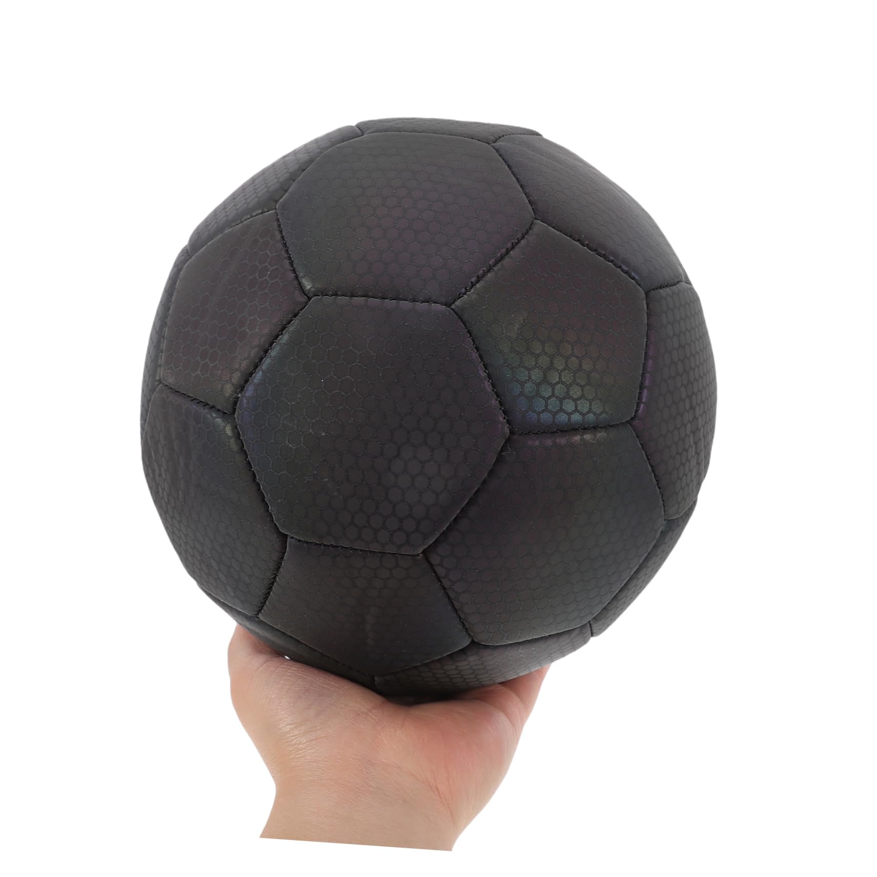 Pallone da Calcio Olografico Riflettente, Pallone Luminoso Calcio | Gomma, Pelle Sintetica e Camera Butilica, Uso Versatile per Allenamento, Club e Decorazioni Scuola