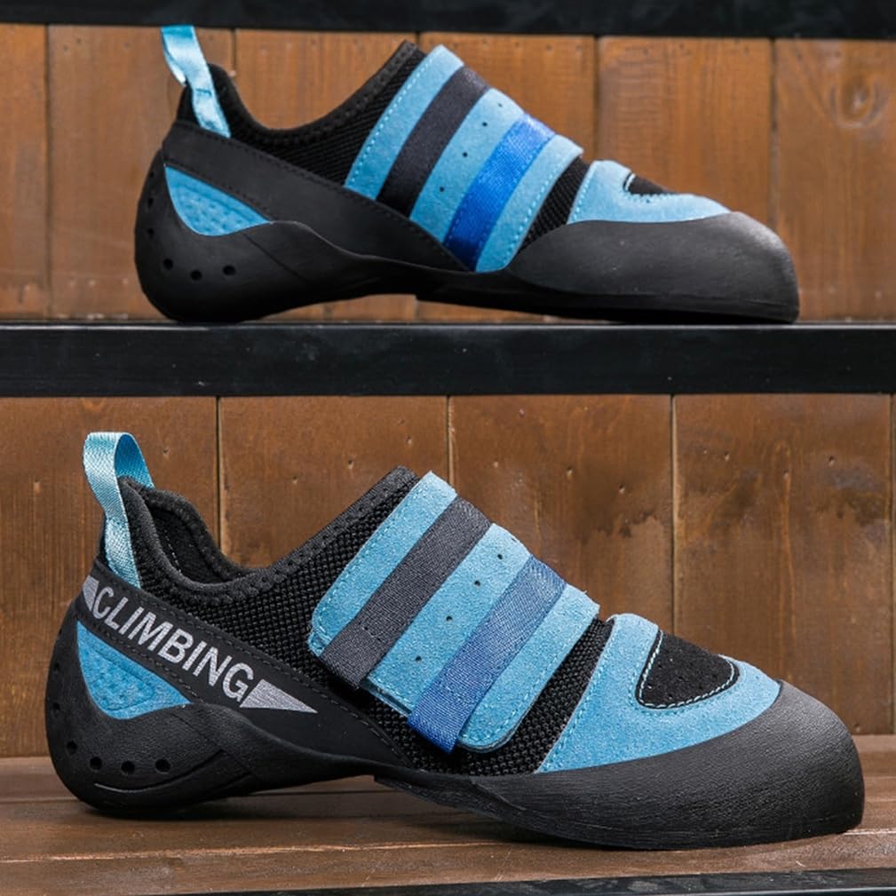 Uomo Scarpe da Arrampicata Gomma Antiscivolo Scarpe Arrampicata Leggere Traspirante Comode per Principianti