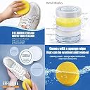 SAMARANSH MARKET White Shoe Cleaning Cream Sneaker Stain Remover Whitener Cleaner Whitening Sports Tennis Leather Care Solution Maintenance Yellowing Removal Footwear Bag Car Interior gallery image