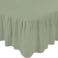 Vista 11 de 1Pc Ruffled Bed Skirt Twin Size Black Color 14 Inch Drop 600 Thread Count Dust Ruffle with Platform, Wrinkle and Fade Resistant