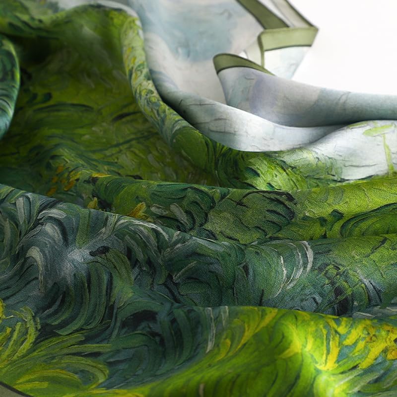 MEISEE 100% Mulberry Silk Long Scarf for Women Large Oblong Sunscreen Shawls Wraps Neck Headscarf Hair Wraps Gift Packed - Image 3