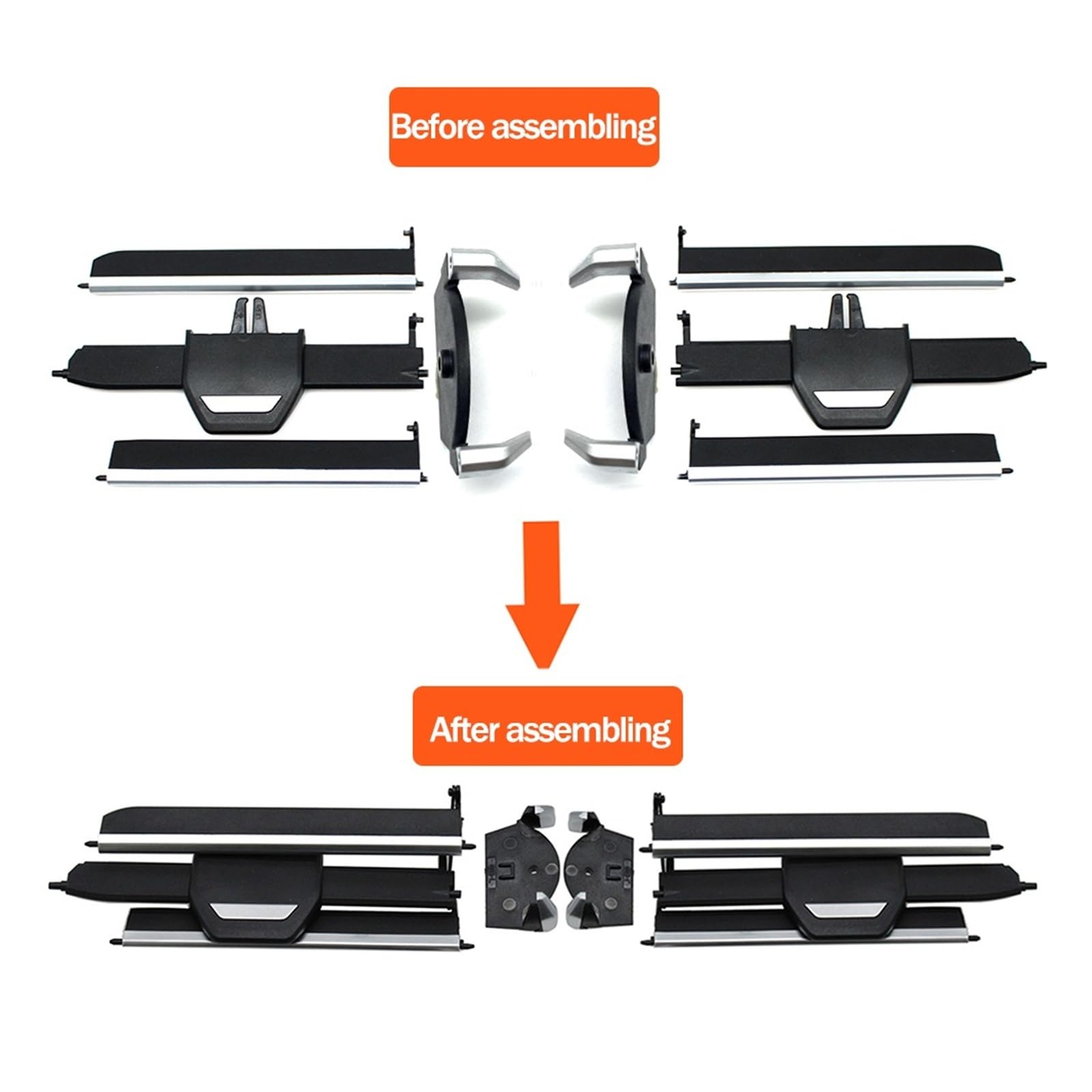 Kit de réparation de grille d'aération de voiture pour tableau de bord de voiture - Convient pour BMW 1 2 3 4 Z4 X3 X4 Series F40 F44 G20 G26 G29 G01 G02 (Middle-L2)
