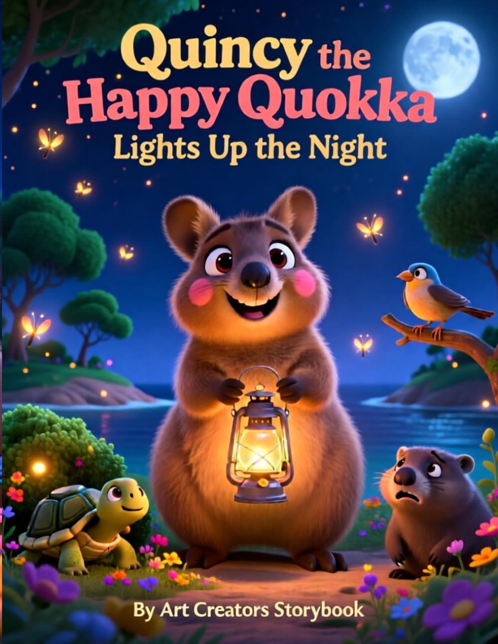 Quincy the Happy Quokka Lights Up the Night: A Children’s Book About Kindness, Courage, and Positivity for Kids Ages 3–8 (Quincy the Happy Quokka: A Social-Emotional Learning Series)