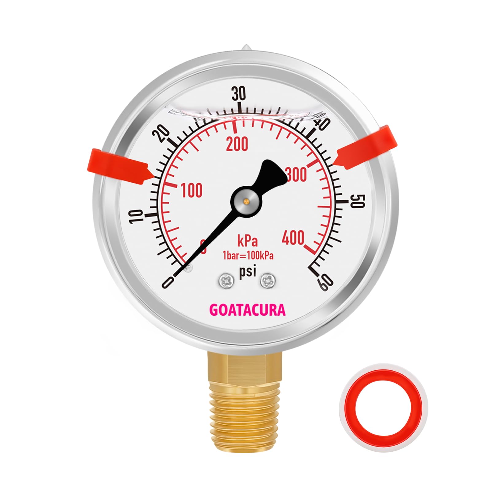 Pressure Gauge 0-160PSI - Stainless Steel -11