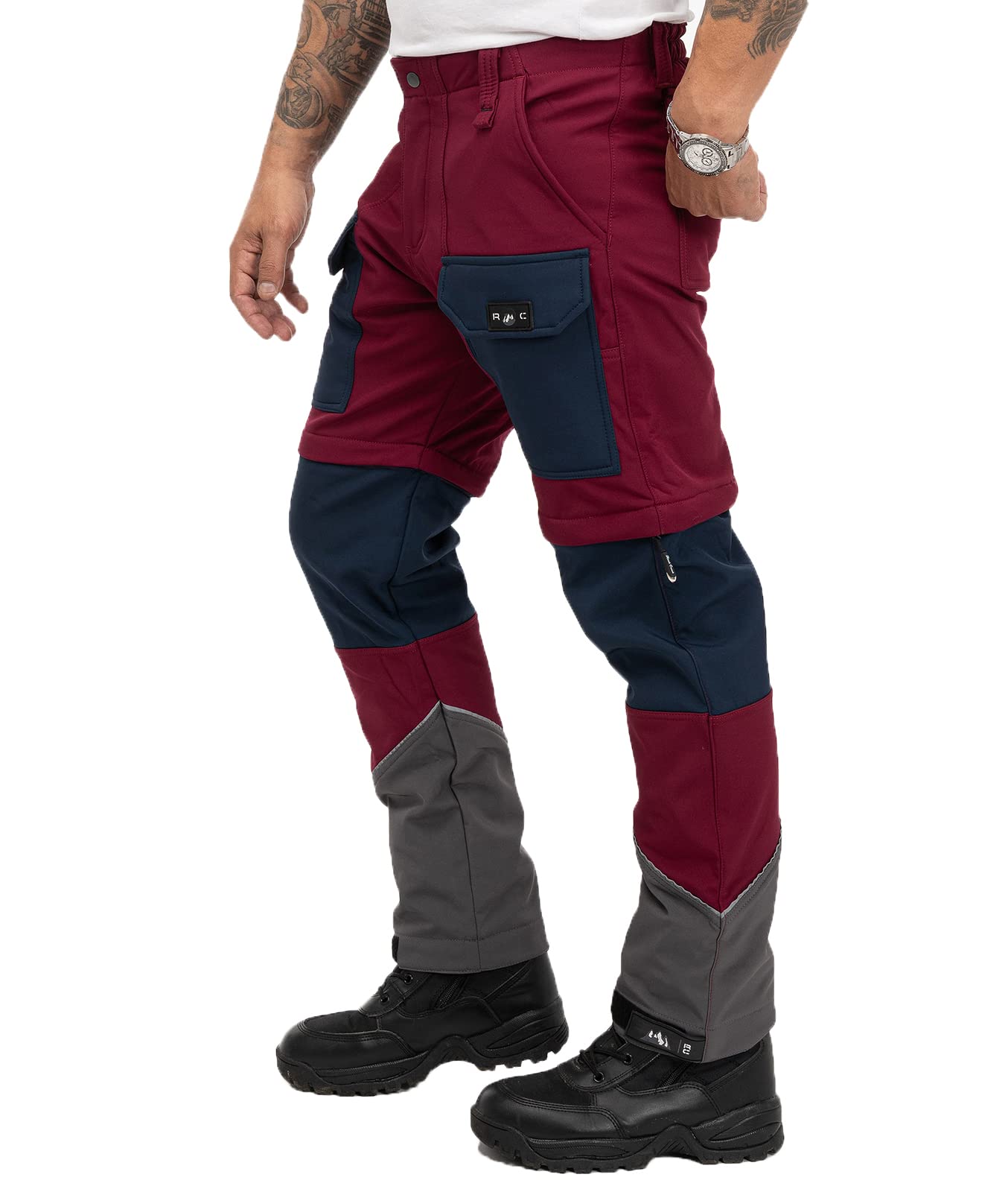 Rock Creek Softshellhose Herren Outdoorhose Wanderhose Zip-Off H-309 | Funktionale Trekkingpants für Männer, abzipbare Beine, für Wandern, Wintersport und Arbeit