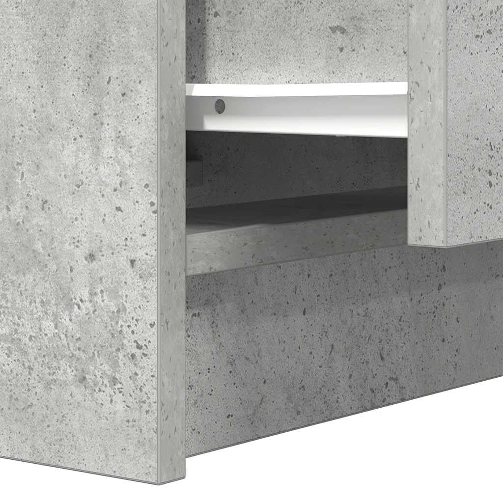 vidaXL Szafka nocna z 2 szufladami Betonowa szarość 38x34x80 cm