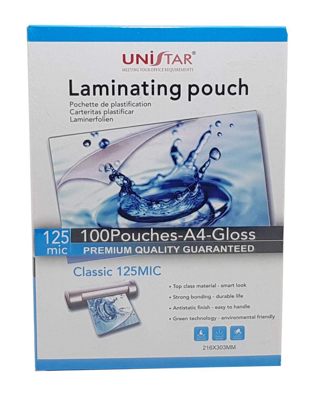 A4 Laminating Pouch -125mic (100Shts/Pkt)