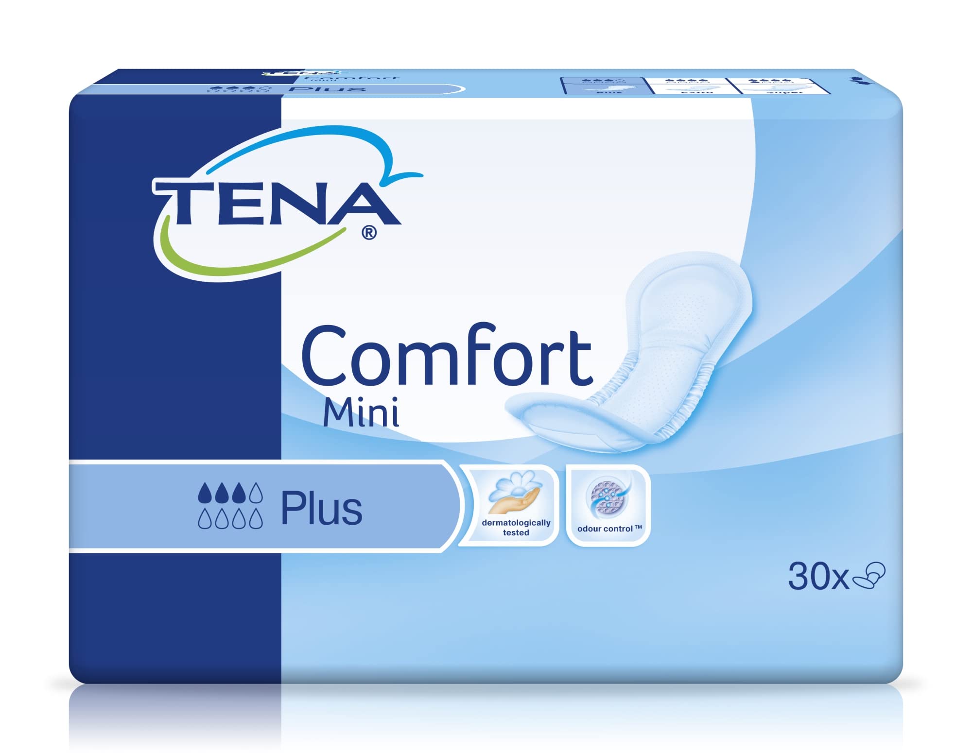 TENA Comfort Mini Plus - Compresas (6 paquetes de 30 unidades)