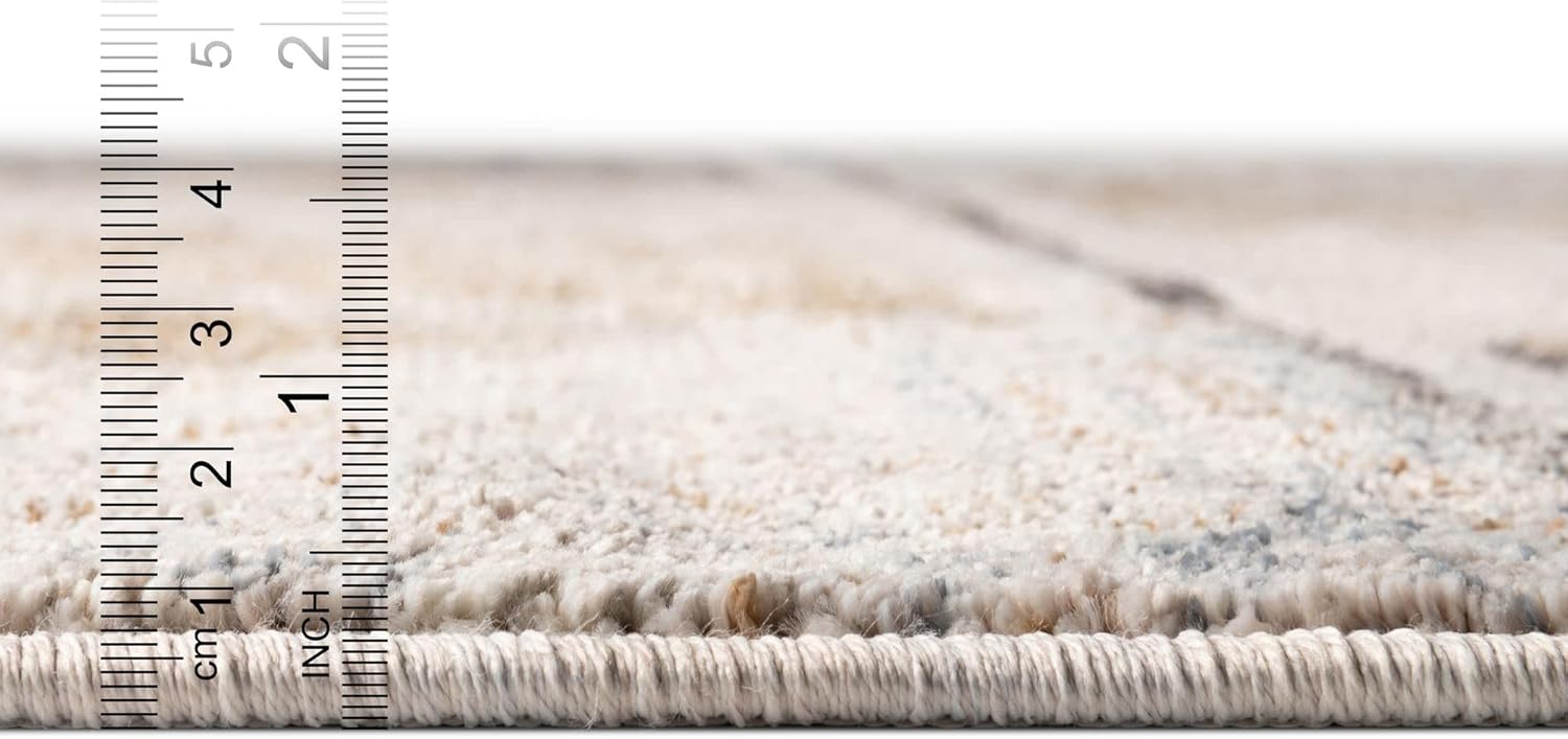 Unique Loom Eco Southwestern Collection Area Rug - Ely (Round 7' 0" x 7' 0", Ivory/Black)