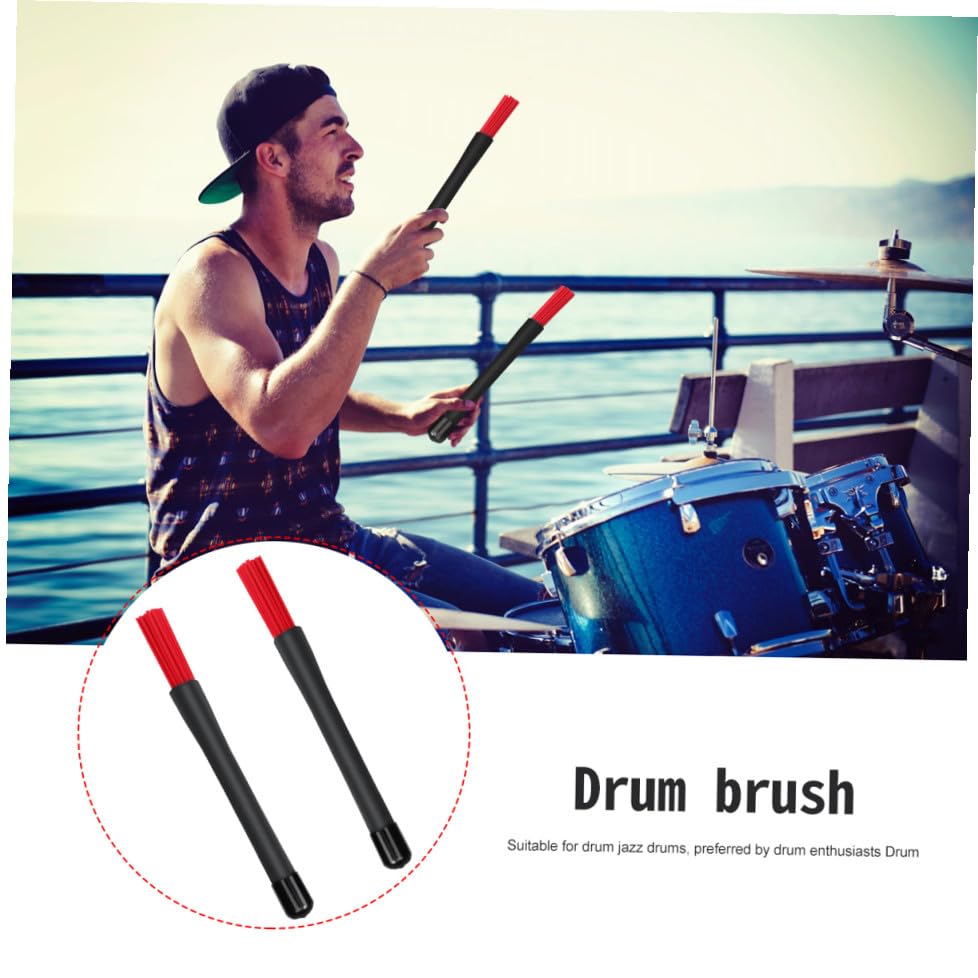 Levemolo Baquetas para Batería Rojas Jazz con Agarre Antideslizante Accesorios para Instrumentos de Percusión miniatura 3