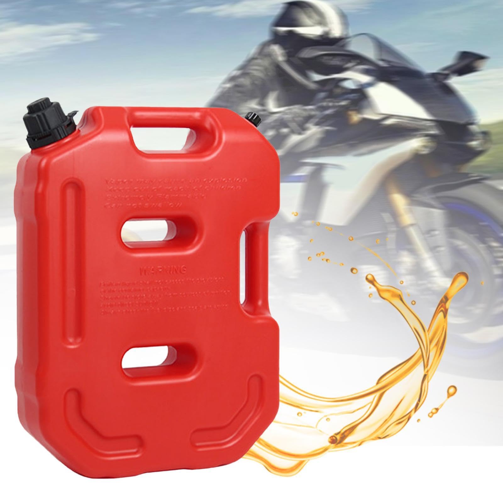 Tanica da 10 litri per carburante, contenitore portatile per auto e camion, Rosso