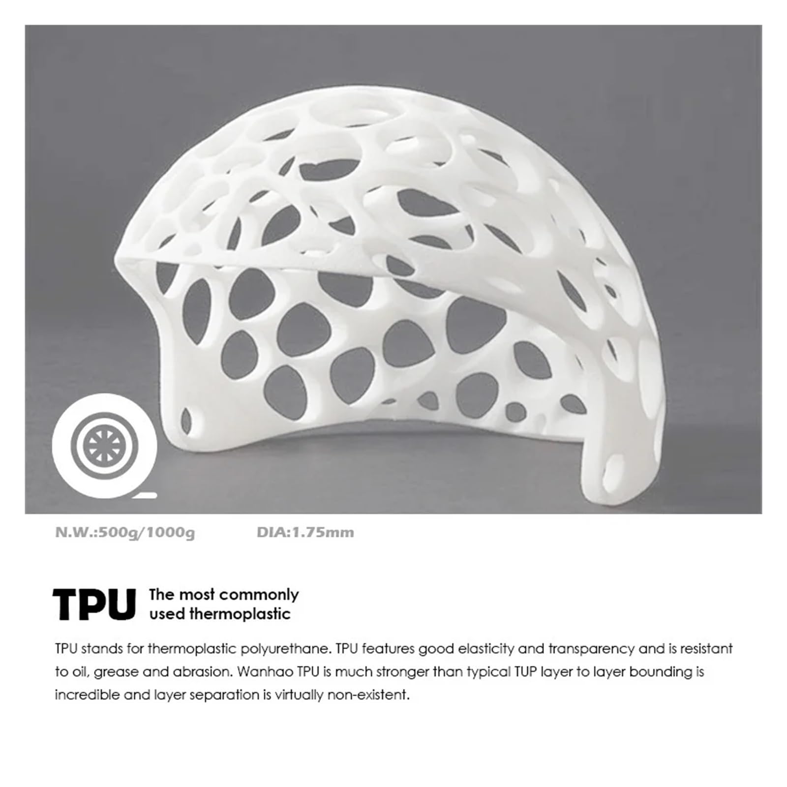 1,75 mm TPU, im Dunkeln leuchtendes 3D-Druckerfilament, ungiftig, leuchtende Sublimation, 500 g, 1000 g, 3D-Druckmaterial, flexibel, leuchtet(TPU glows Blue 1Kg)