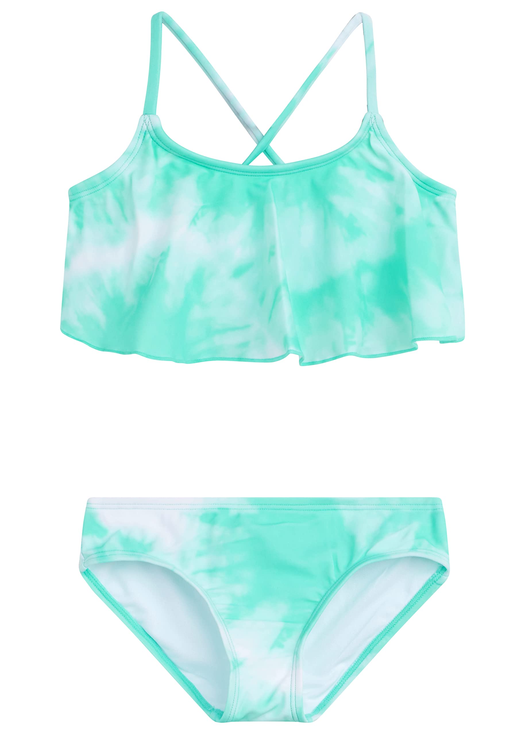 Kanu Surf Girls Cindy Flounce Bikini Beach Sport 2 Piece Swimsuit