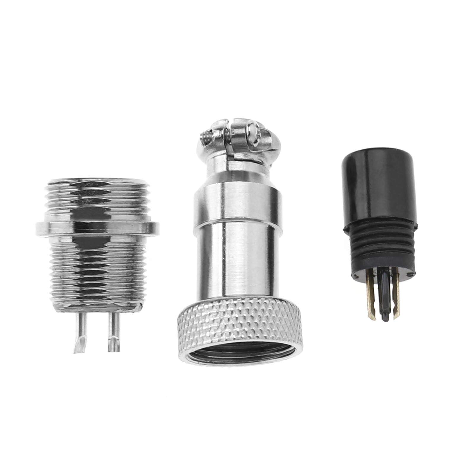 OTOTEC 10 x GX12 Aviation Plug 2 Pin Connettore Set Metallo Maschio Femmina Filo Tipo Vite Cavo Pannello 12mm Filettatura