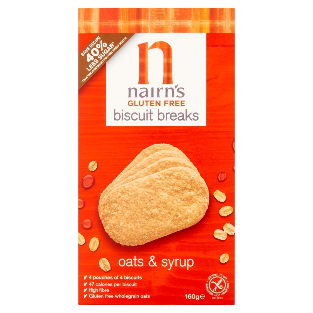 Nairn's Gluten Free Biscuit Breaks Oats & Syrup - 160gm