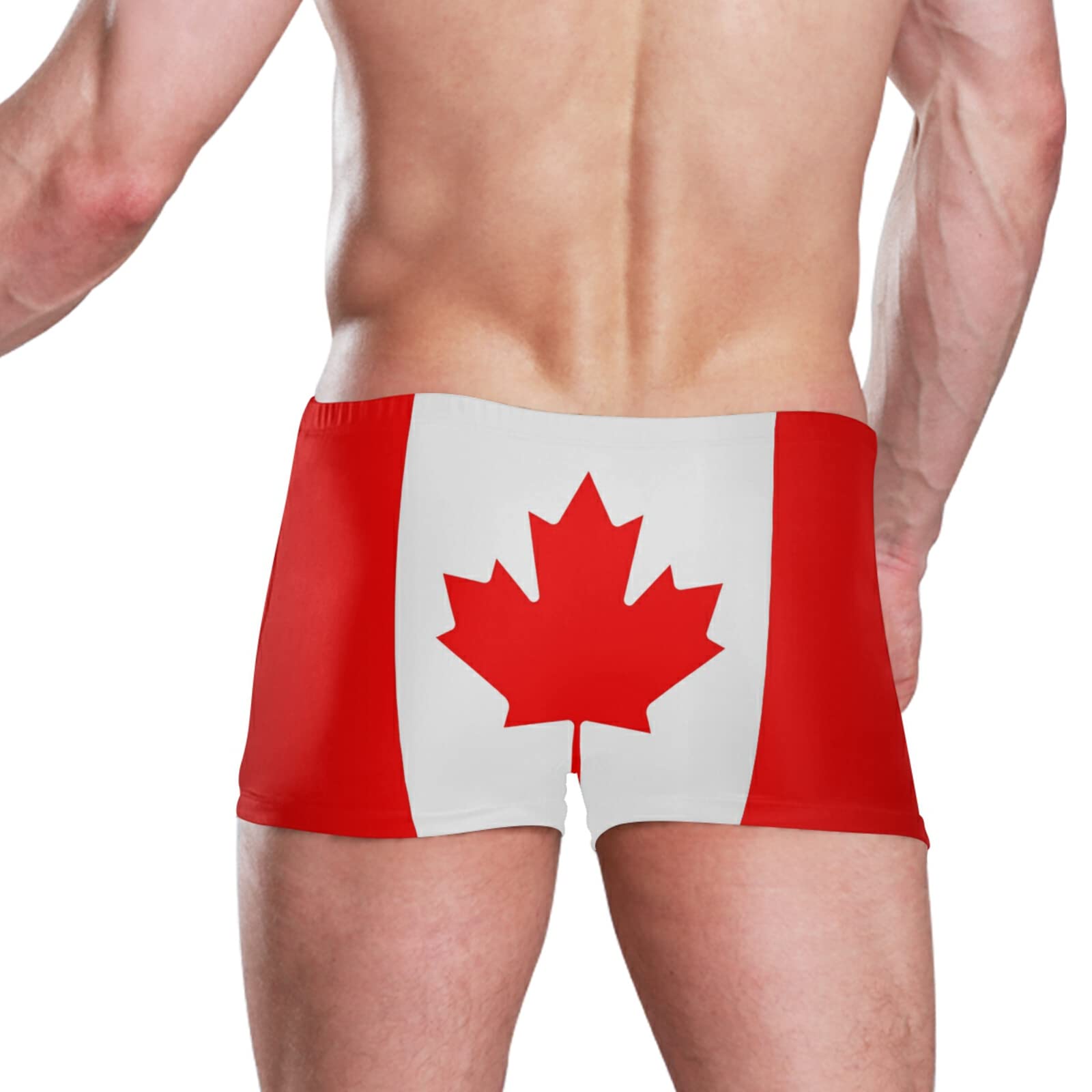 Mens Athletic Swim Trunks Men's American Flag Swim Boxer Briefs - Quick Dry Athletic Swimming Trunks Athletic Swimming Underwear