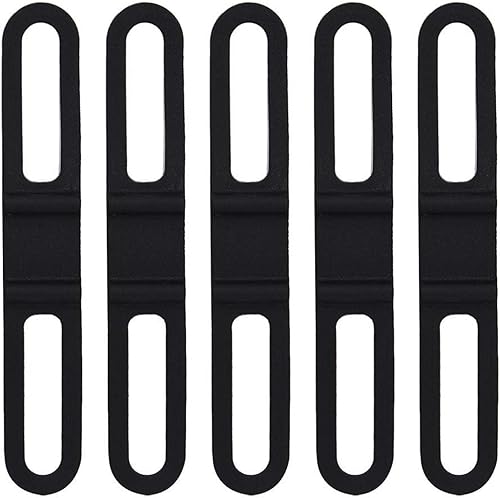 Miniatura 8 de 5 unids/set bici silicona banda bicicleta faro correa multiusos ciclismo linterna elástica soporte de montaje 5.5 * 1.0 in