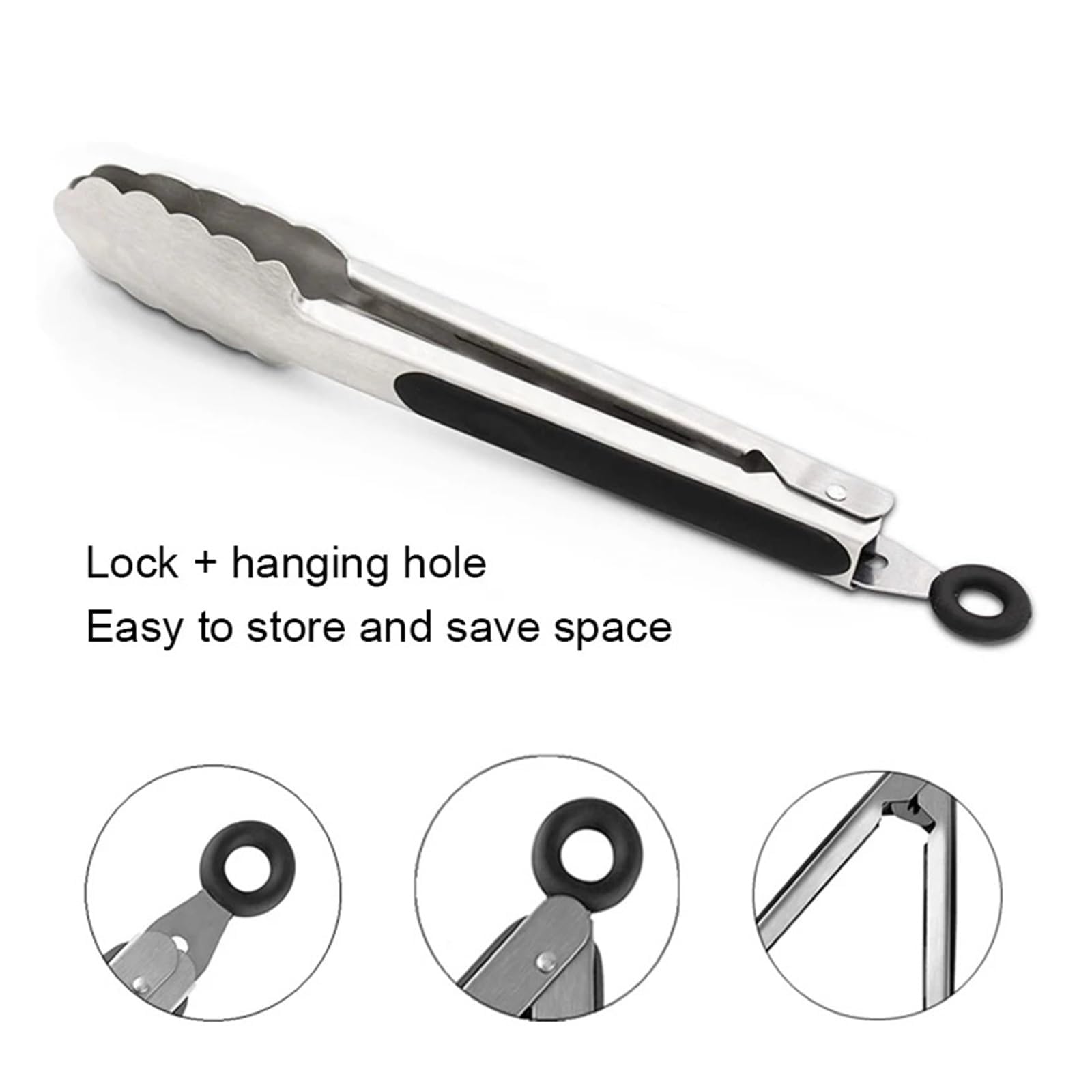 40 cm szczypce do grillowania ze stali nierdzewnej klips do sałatek spożywczych antypoślizgowy uchwyt szczypce do serwowania chleba szczypce do gotowania grilla zacisk (40 cm)