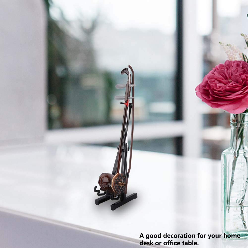 Modèle D'instruments De Musique Miniatures en Bois, Modèle Mini Erhu avec étui, Mini Affichage D'instruments De Musique pour la Décoration Intérieure(15CM)