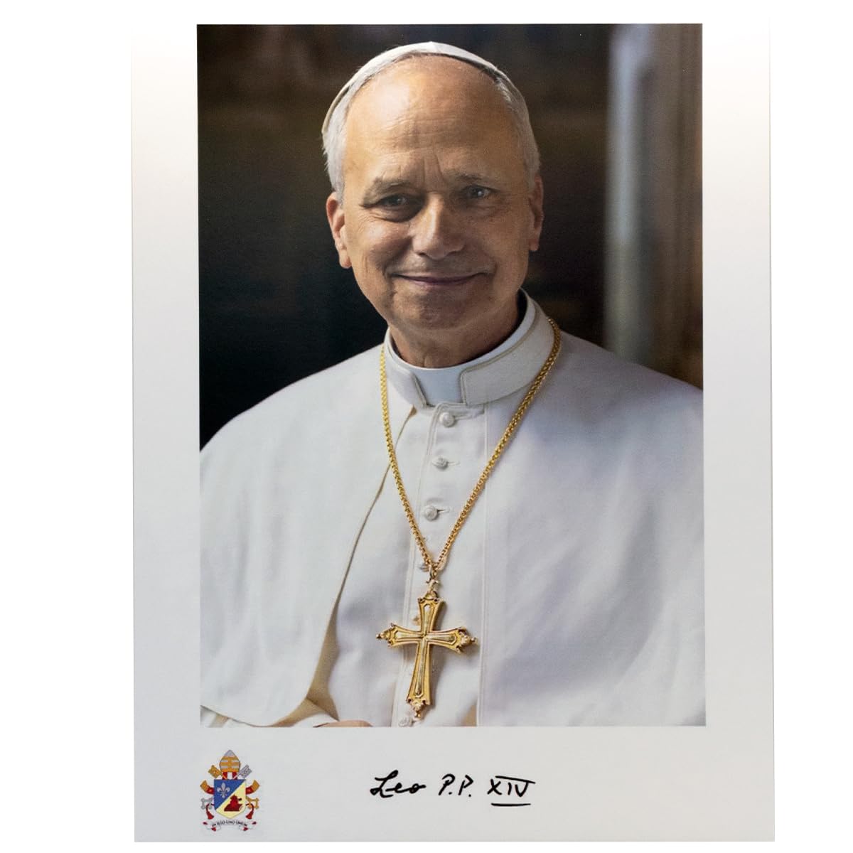 Village Gift Importers Multi Official Portrait Of Pope Leo Xiv | 8.5” X 11” Print | Catholic Wall Art | Ready To Frame | Inspirational Religious Décor For Home, Church, Or Parish Spaces