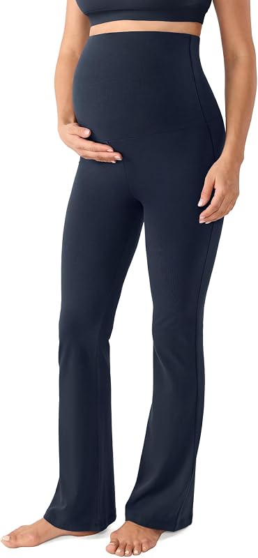 MOMANDA Cotton Maternity Foldover Pants 30.5"