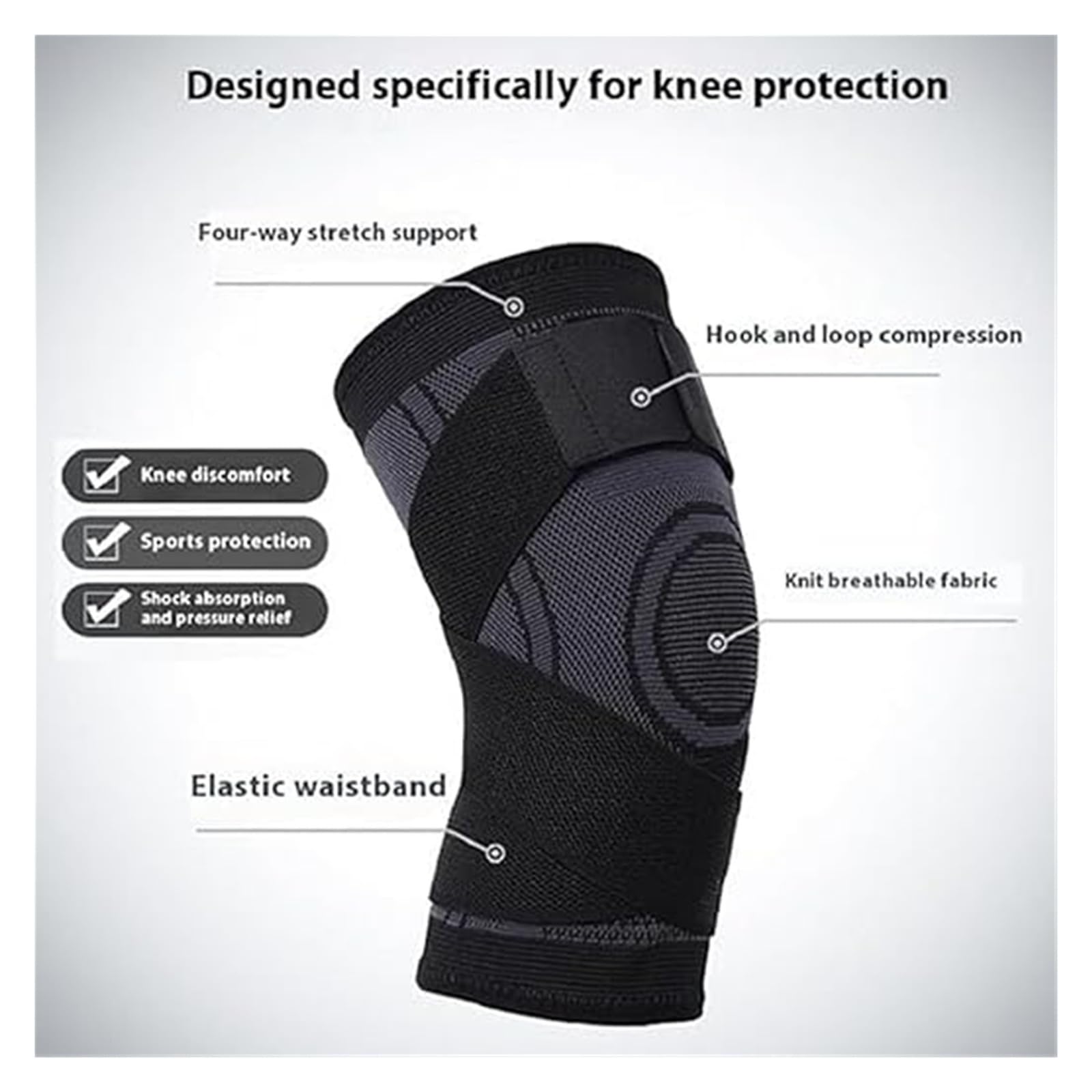 ERICAT Knee Stabilizer for Running, Cycling, Basketball, Fitness, Mountaineering