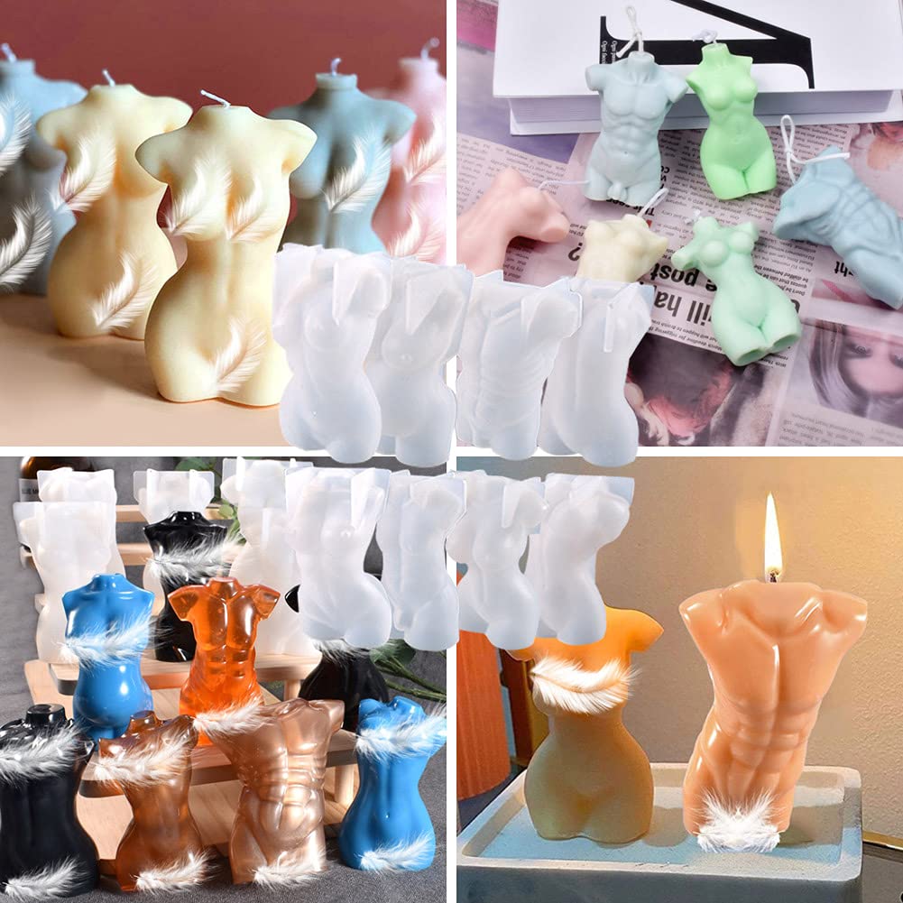 Female Body Silicone Mold With Bow - Food Grade Mold For Soap, Candles, Resin Crafts - 2 Size Options