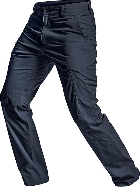 CQR Men's Quick Dry Tactical Pants, Water Resistant Outdoor Pants, Lightweight Stretch Cargo Work Hiking Pants - 1