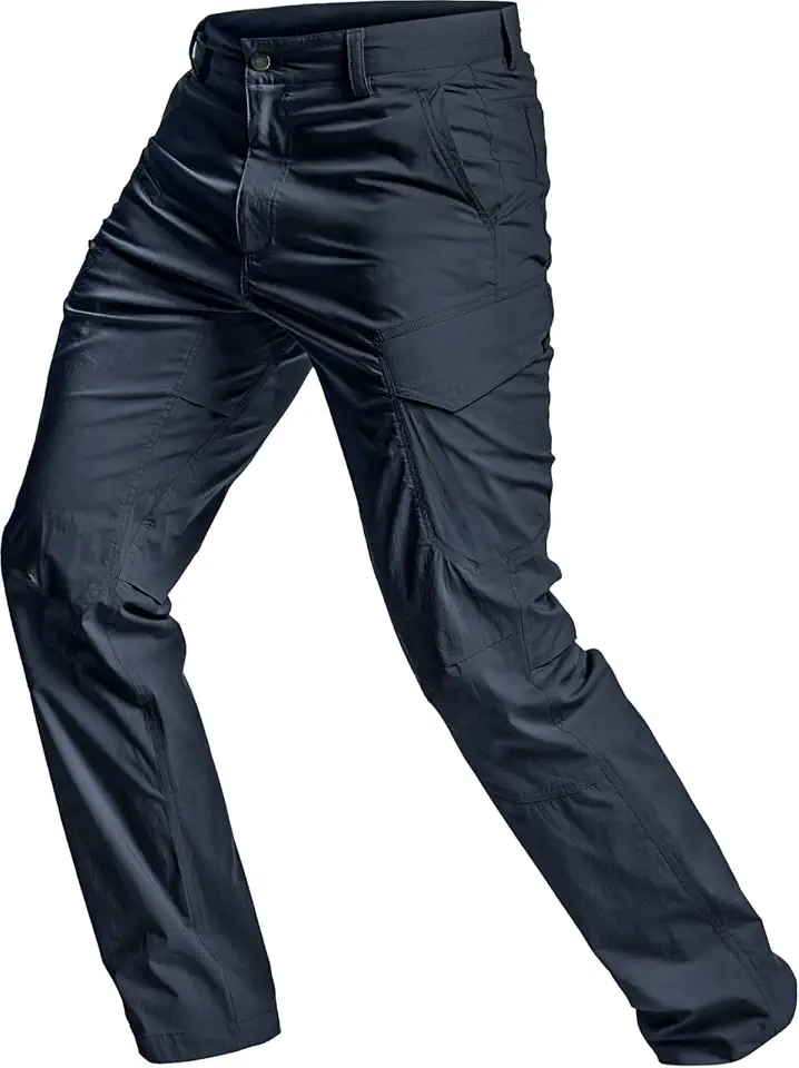 CQR Men's Quick Dry Tactical Pants, Water Resistant Outdoor Pants, Lightweight Stretch Cargo Work Hiking Pants