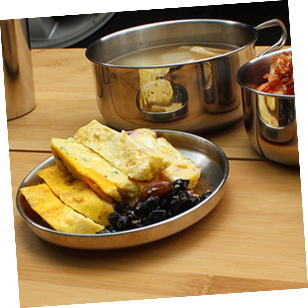Milisten Set de Casseroles Acier Inoxydable pour Camping Ustensiles de Cuisine Pratiques et pour Randonnée BBQ et Activités de Plein Air