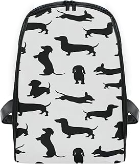 FANTAZIO - Zaino da viaggio con motivo a bassotto, per bambini, colore: Nero