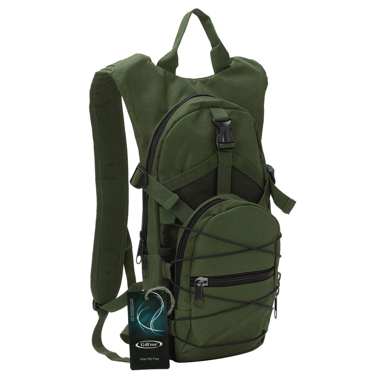G4Free Zaino Tattico Borsa Idratazione Pacchetto d'Acqua Militare Sacca Acqua Backpack 3L per Escursionismo Ciclismo Correre Camminare e Arrampicarsi