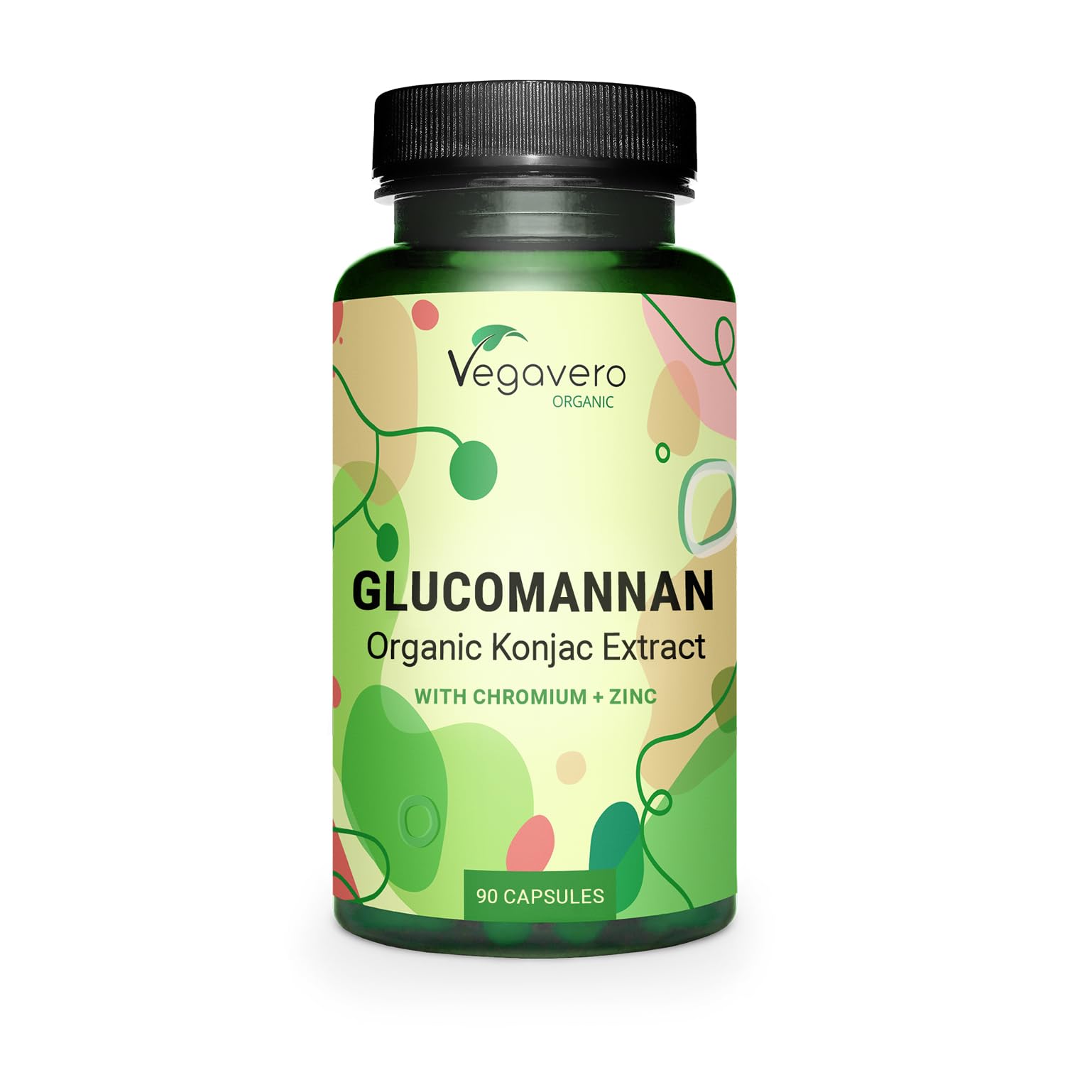 – Organic Glucomannan Capsules 4000 mg | with Chromium and Zinc | Weight Loss Supplement* | 95% Glucomanan | NO Additives | Vegan