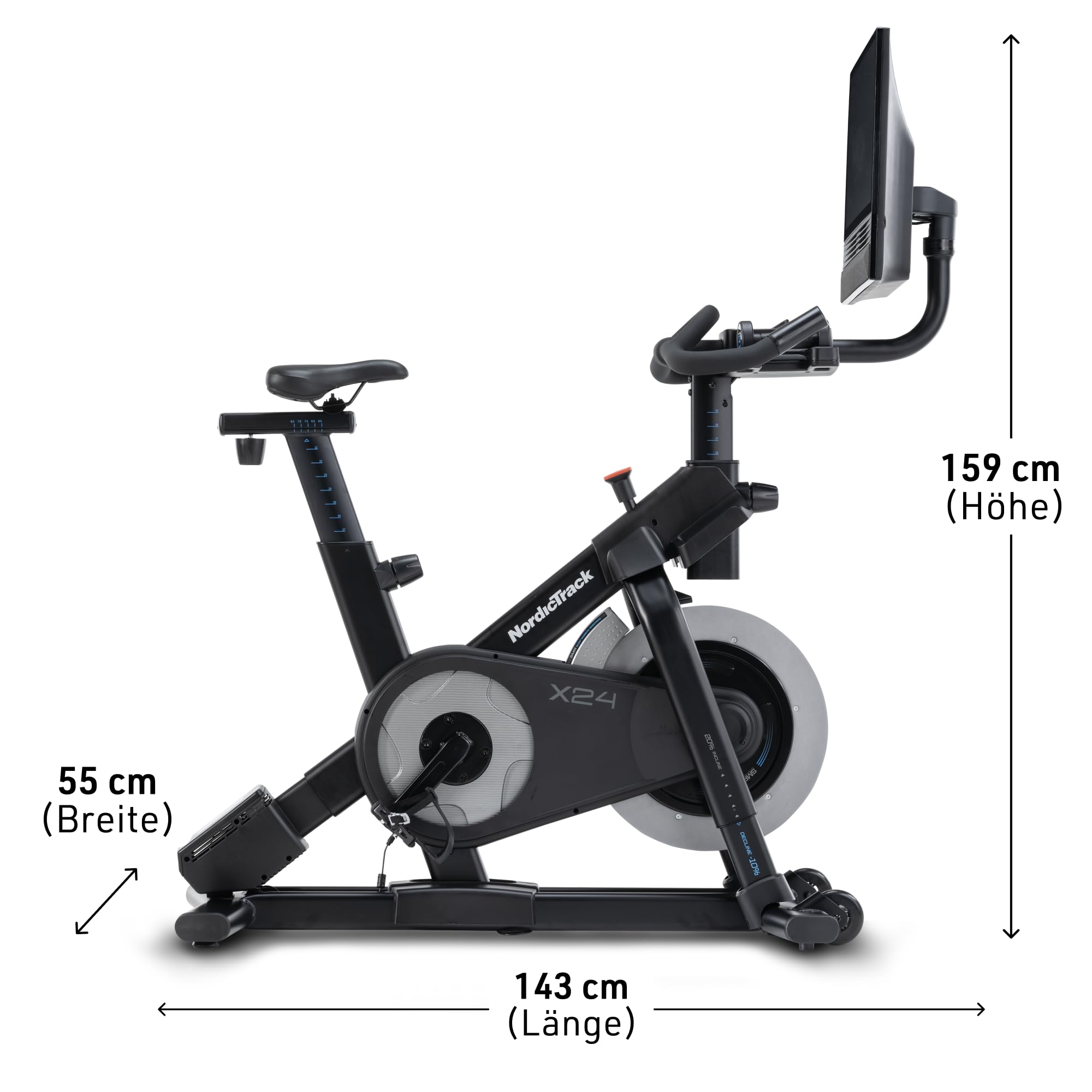 NordicTrack S22i, X24 und Studio 24 Heimtrainer, Spinning-Fahrrad, Studio-Fahrrad, 24 Stufen digitaler Widerstand, leiser magnetischer Widerstand