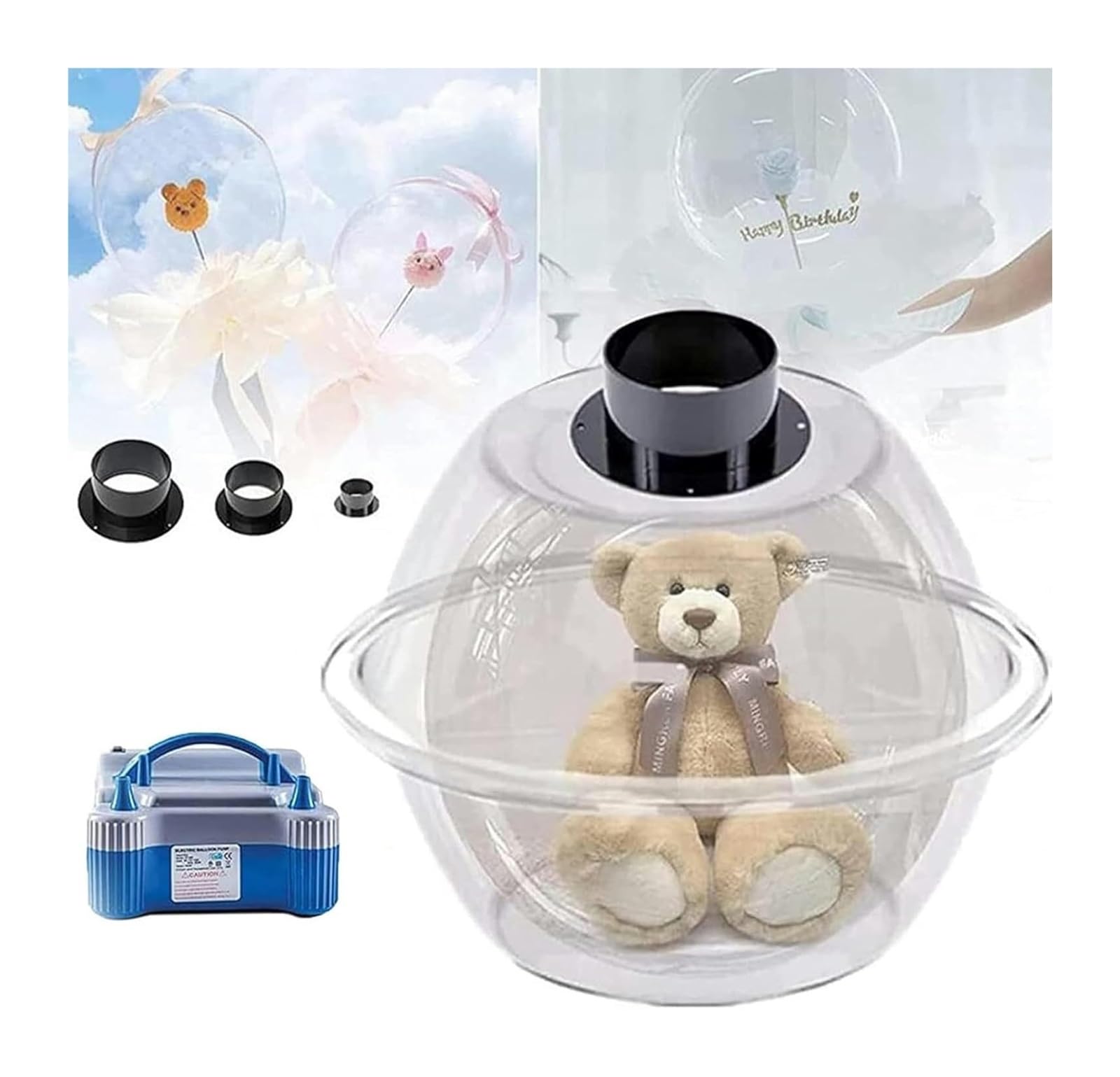 GDHKDDFL Manual balloon inflator, Balloon Stretcher Tool for Stuffer, Filler Plush Toys Bouquets