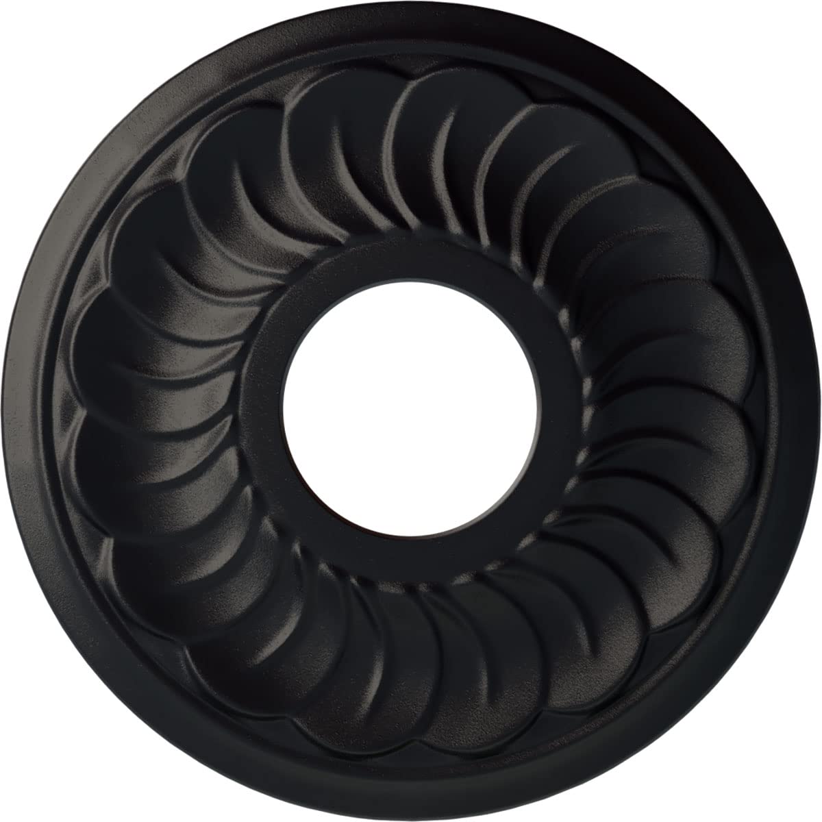 Ekena Millwork Jet Blackthorne Ceiling Medallion, Steel Gray