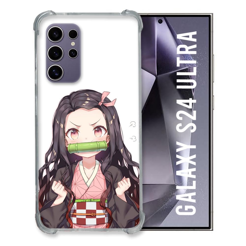 Cokitec Reinforced Case for Samsung Galaxy S24 Ultra Manga Demon Slayer Nezuko