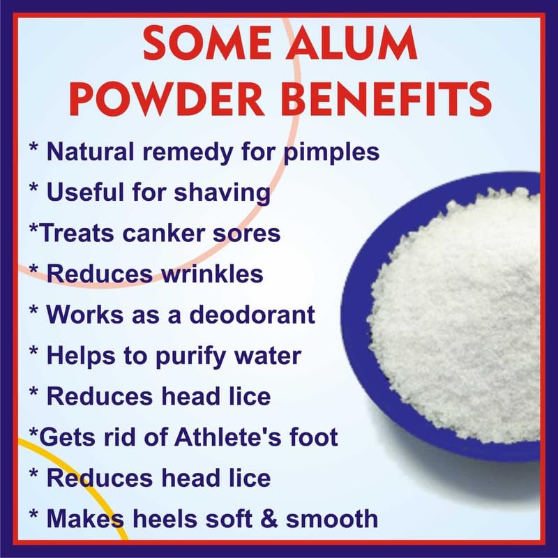 Image of JOrganics Fitkari Alum Powder Water Purification for Skin | After Shave Canker Sores| Pure Fitkari | Teeth Cracks | in Heels 100 Grams