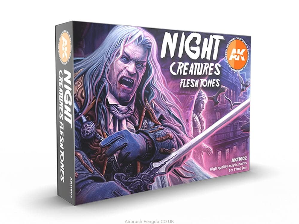 AK Acrylics 3Gen Set AK11602 Night Creatures Flesh Tones (6x17ml)