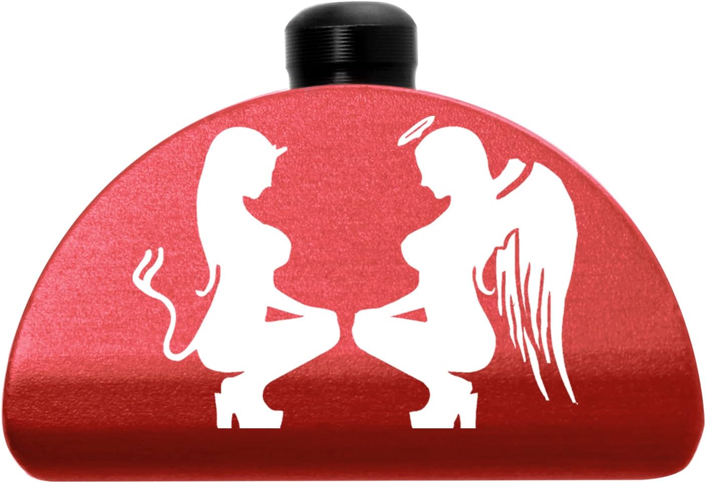 NDZ Performance Aluminum Grip Plug for Glock Gen 1-3 17 19 20 21 22 23 24 31 32 34 & 35 9MM .40 .357 Sig 10MM .45 ACP .45 Gap Laser Engraved in Red - Naughty and Nice Girls