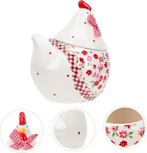 Miniatura 2 de Tarro de almacenamiento para gallina, recipiente hermético de café, recipientes de vidrio para aperitivos, terrario de vidrio con tapa, soporte para