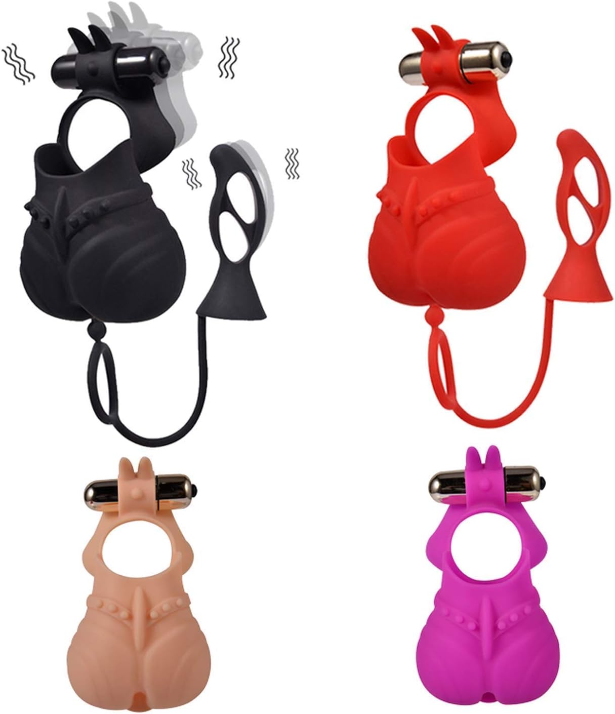 Penis Cage Scrotum Bondage Vibradores con Anillo Vibrador en ...