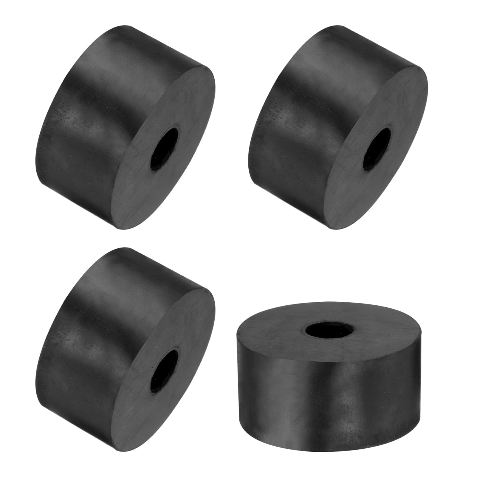 TA-VIGOR 4Pcs Rubber Spacers 40 mm OD 10 mm ID 20 mm Height – Round Anti-Vibration Rubber Bushings, Thick Isolation Washers and Damping Pads for Furniture and Industrial Equipment