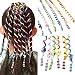 Girls 12 Pcs Hair Twist DIY Tool Stylish Hair Accessories with Beads Multicolor,Multicolor,Length: 9.84"